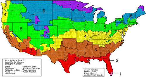 r-value insulation map based on climate in Pennsylvania